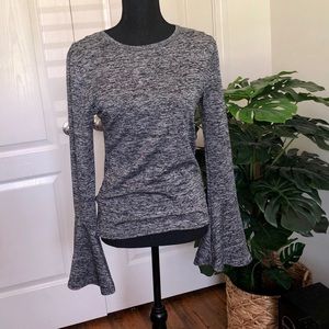 Grey Longsleeve Bellbottom shirt